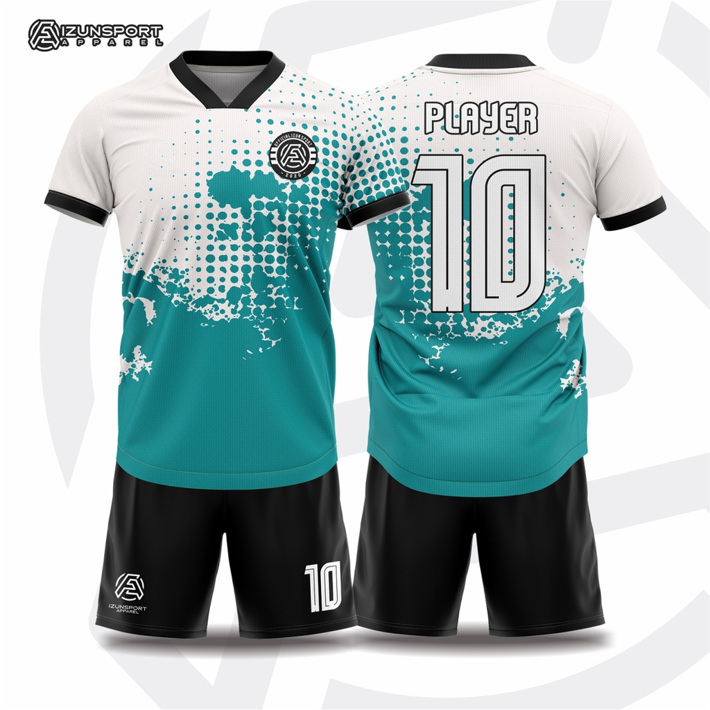 setelan jersey full printing sepakbola futsal custome satuan motif bercak 0.51