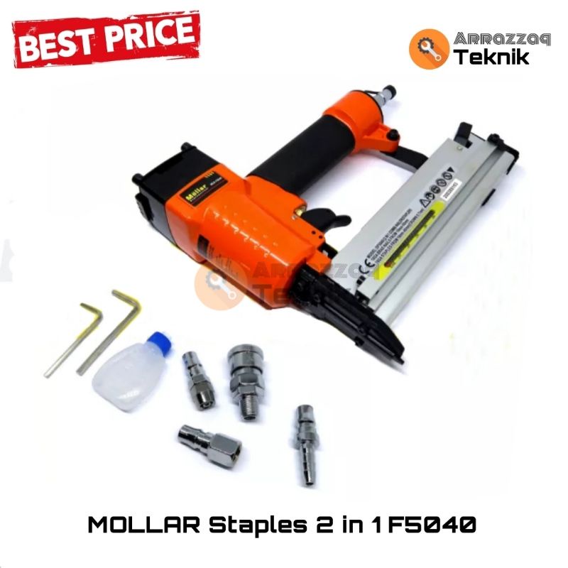 

MOLLAR Alat Staples Paku Tembak Angin Kompressor 2 in 1 F5040
