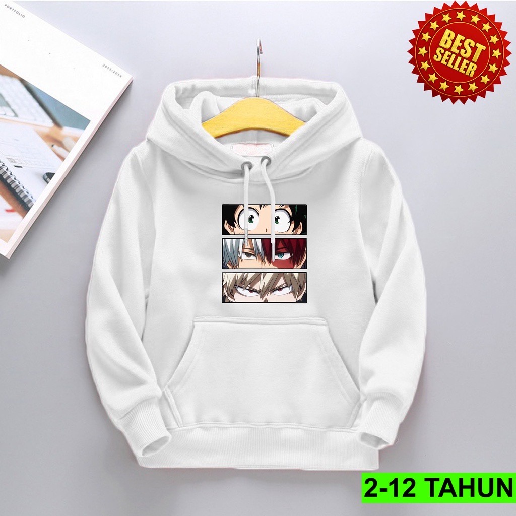 Jumper Hoodie Anak MY HERO ANIME II Jaket Hoodie Anak Viral II Sweater Hoodi Kids Sz M - XL ( Laki Laki &amp; Peremepuan )