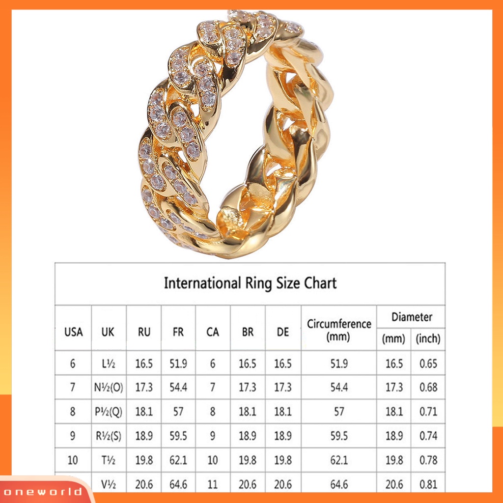 {oneworld} Fashion Memutar Cincin Kreatif Perhiasan Cincin Cubic Zirconia Alloy Finger Ring Untuk Hadiah