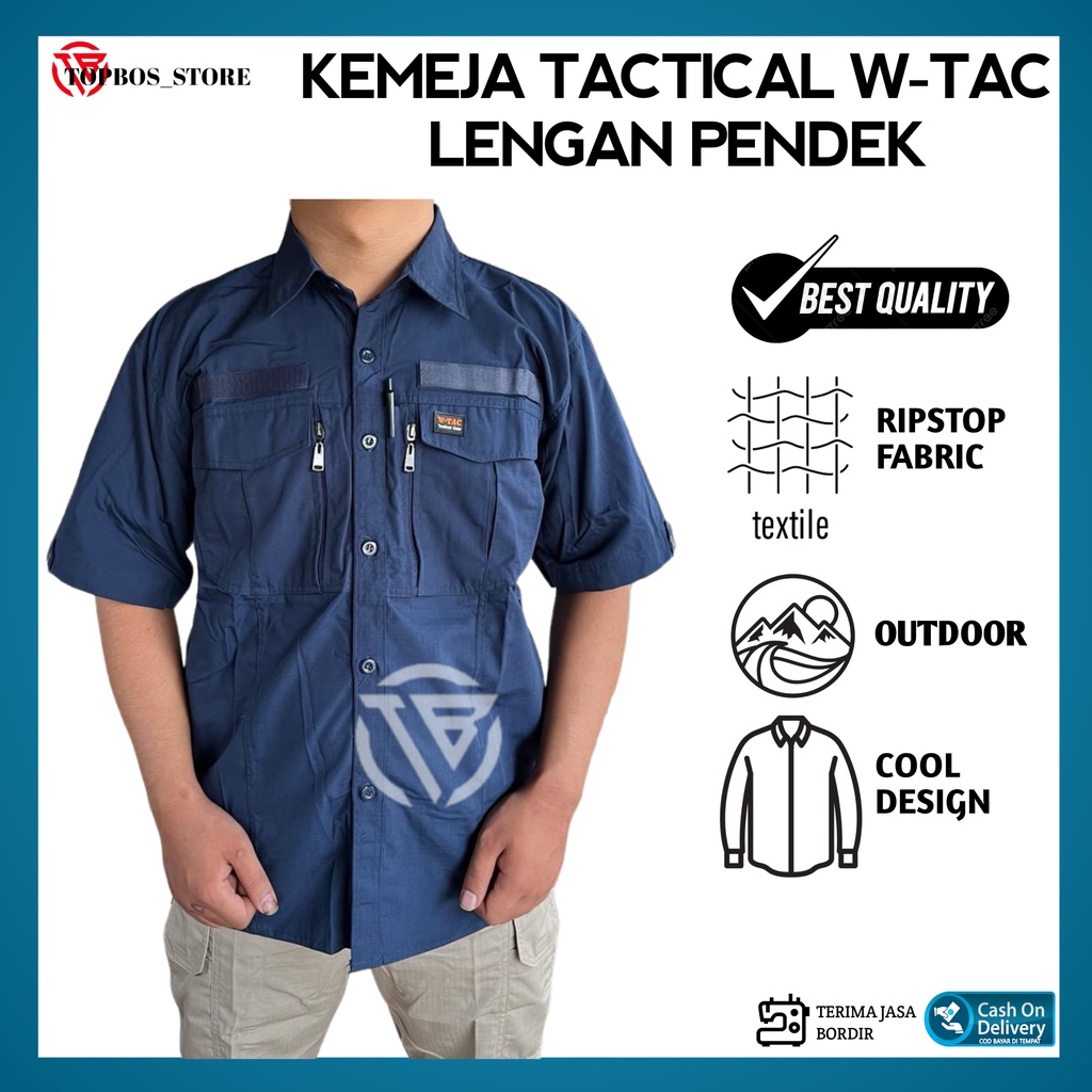 Kemeja Tactical W-Tac Lengan Pendek-Baju Tactical Pdl Lapangan