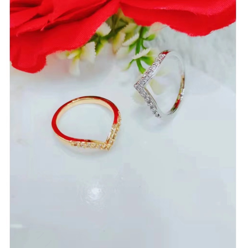 Cincin Xuping Mata Full Lapis Emas Perhiasan Wanita P09/P10