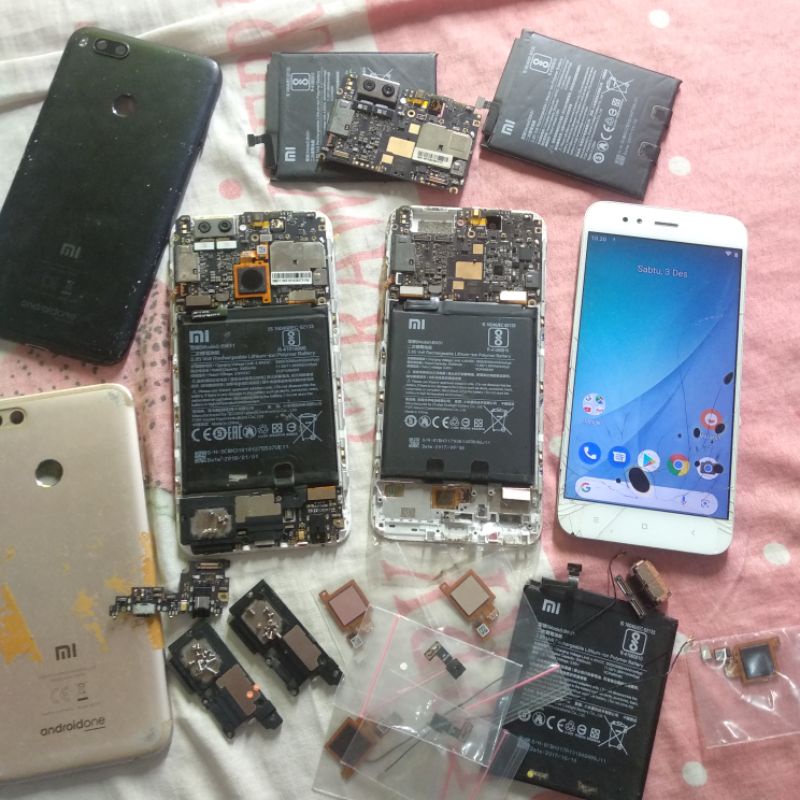 part Xiaomi MI A1, Mesin MIA1, kamera Mi 5X, LCD MI A1, baterai, buzzer, dll