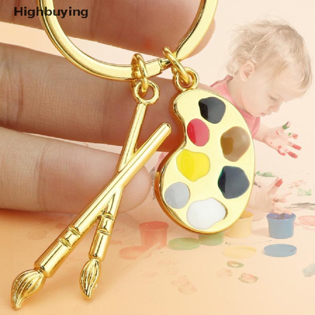 Hbid Gantungan Kunci Palet Cat Handmade Brush Palette Paint Pen Keychain Perhiasan Glory