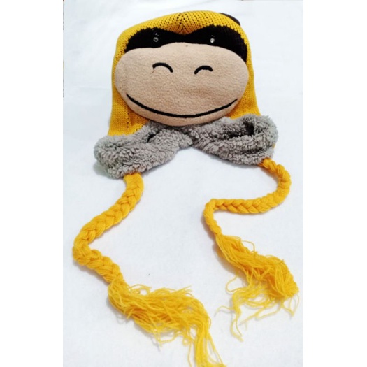 kupluk boneka kepang Tupluk rajut boneka