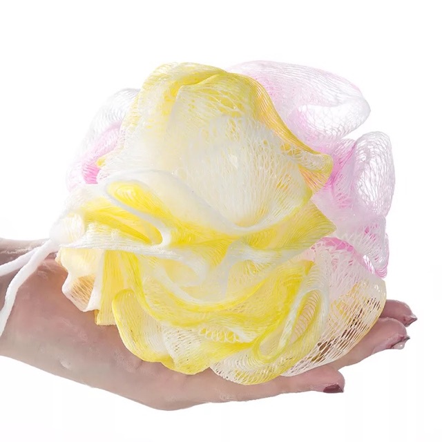 Sponge mandi shower puff sabut mandi busa mandi sabun warna gosokan daki scrub badan TERMURAH