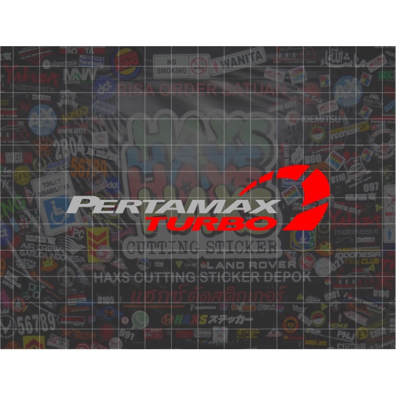 Cutting Sticker Pertamax Turbo 2 Warna Ukuran 10 Cm