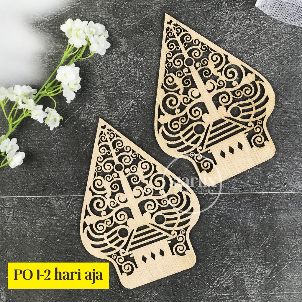 Hiasan Mahar Gunungan CHIPBOARD GUNUNGAN WAYANG MAHAR / UKIRAN KAYU GUNUNGAN