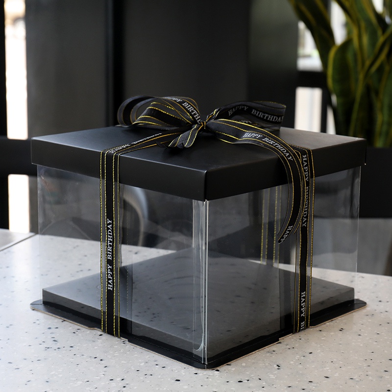 Wadah Tempat Kotak Kue Box Mika Hantaran Lamaran Nikah Transparent Cake Box Tanpa Pita Kue Seserahan
