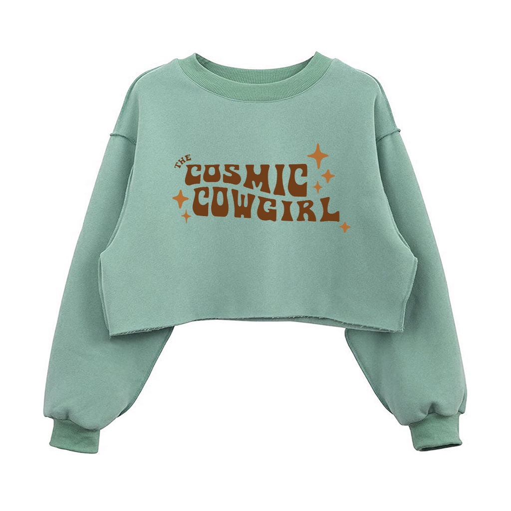 COSMIC COWGIRL SWEATER CROP WANITA KOREA TERBARU