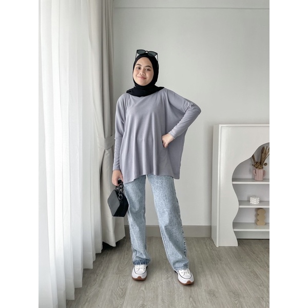 Knit Batwing Oversize Top