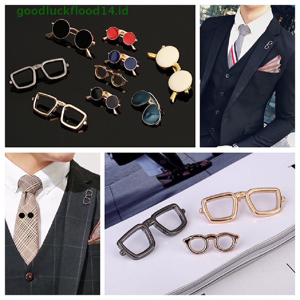 [GOOGFOUR] Fashion Pria Bros Warna Emas Frame Kacamata Bulat Gaya Aksesoris Trendi [TOP]