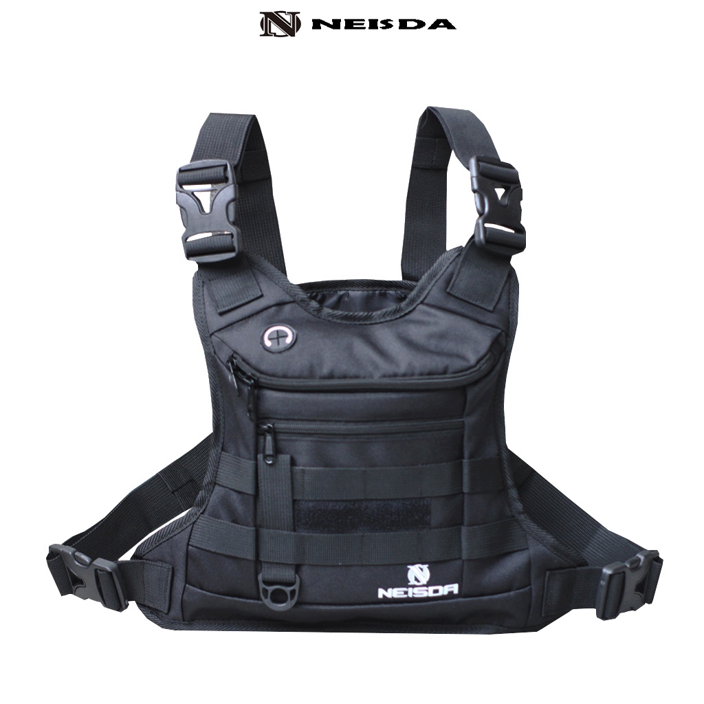 Tas dada  tactical pria chest bag tactical neisda black premium