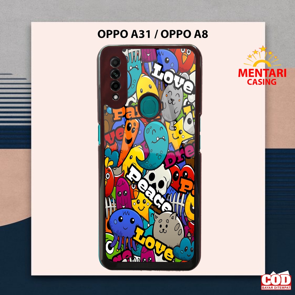 Case OPPO A31 A8 CASING OPPO A31 A8 [ DOODLE ] Case hp kondom hp case aesthetic case anime case kara