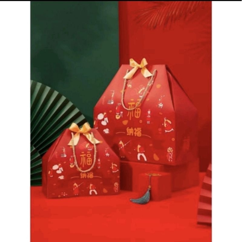 Paper Bag Merah Imlek Barongsai Hampers CNY Sincia  / Kantong Kue