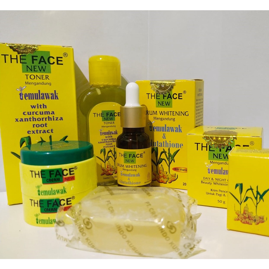 Paket 5 in 1 Temulawak The Face BPOM / PAKET HEMAT CREAM TEMULAWAK THE FACE 5 IN 1 BPOM / Cream Temu