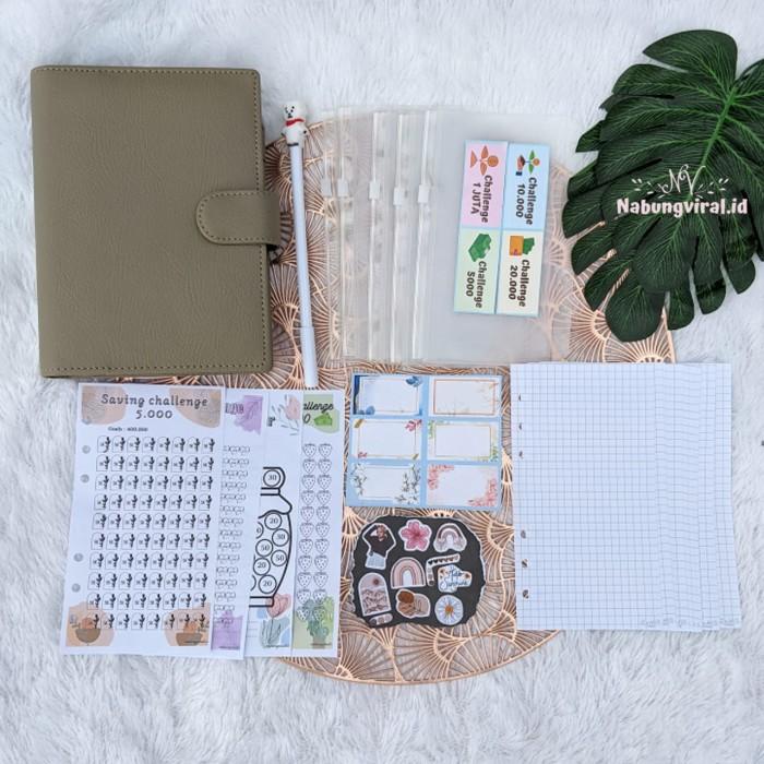 

paket binder A6 sinking fund / cover kulit warna