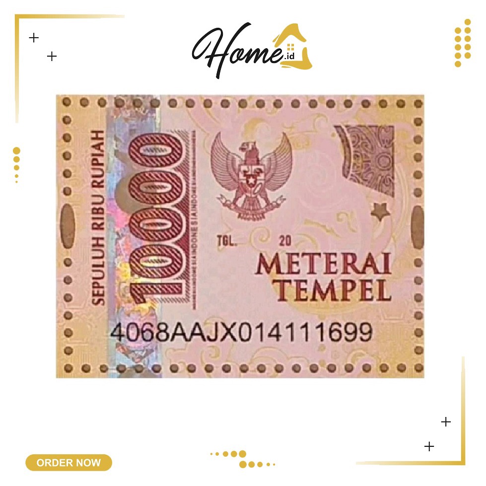 

Meterai atau Materai Rp 10000 (1 Pcs/Keping)