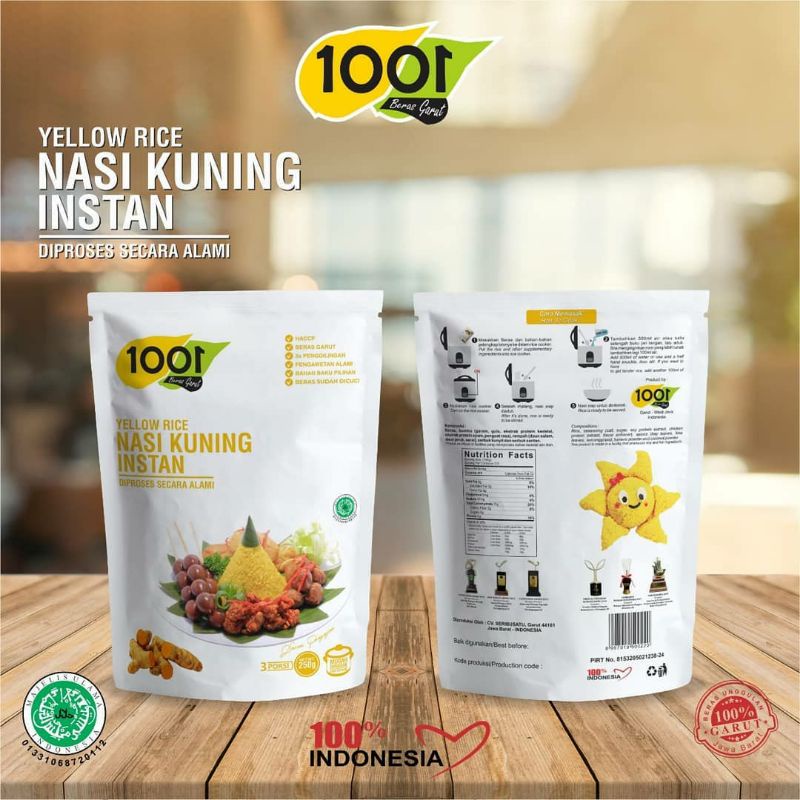 

Nasi Liwet 1001 Instan 250 gram Teri / Jambal Khas Garut