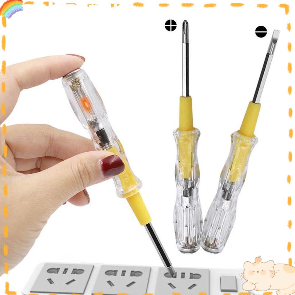 Solighter 5pcs Pena Detektor Tegangan Listrik Portable Test Pensil Alat Tukang Listrik Induksi Cerdas