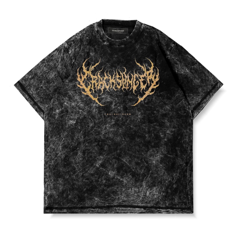 COD -  Kaos Oversized Sandwash Motif Metal Dead Woods - Washed Desert Tradition - Hitam - T-shirt Washing