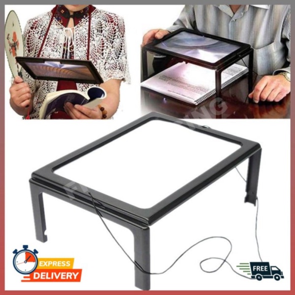

Promo Kaca Pembesar Bentuk Meja dengan Lampu LED - HL-A4 Hitam Diskon