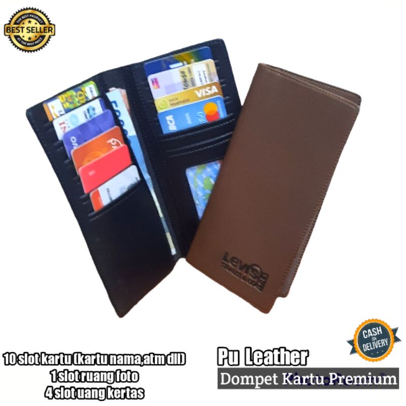 Dompet Kartu Dompet Lipat Dua Dompet Kulit Pu