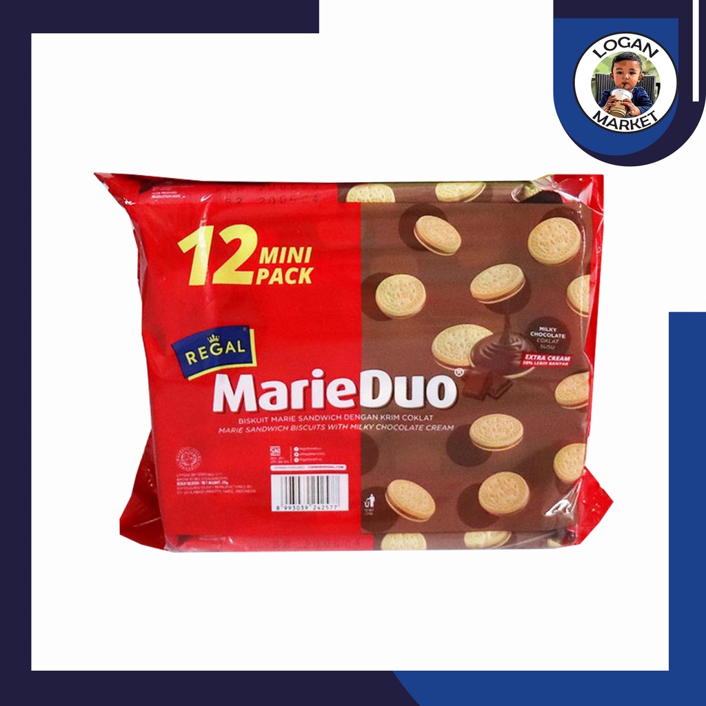 

Regal Biscuit Biskuit Marie Duo Coklat Isi 12 Pcs Sachet 12Pcs