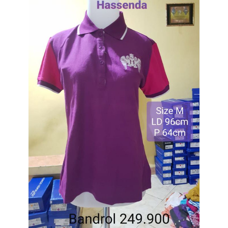 Hassenda M Kaos tshirt polo wanita remaja perempuan casual
