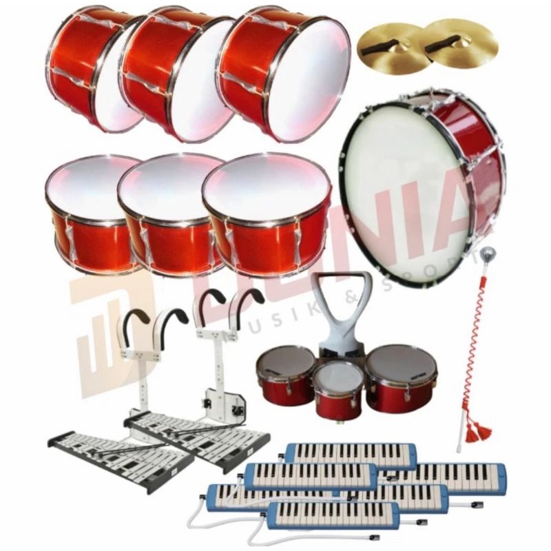 Paket Drumband SD 18 Pemain / Alat Marching Band / Drumband Lokal