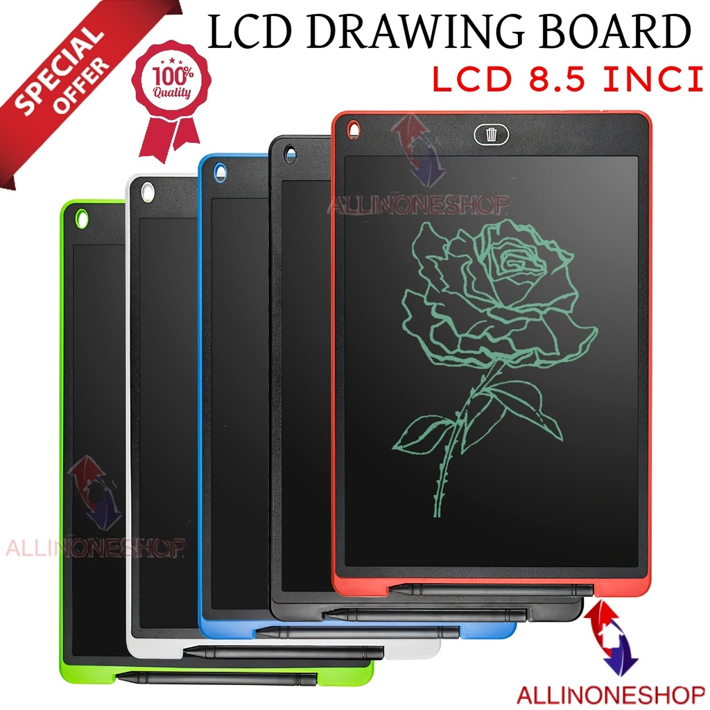 LCD DRAWING WRITING TABLET MAINAN PAPAN TULIS HAPUS BOARD DIGITAL PAD EDUKASI PEN GAMBAR