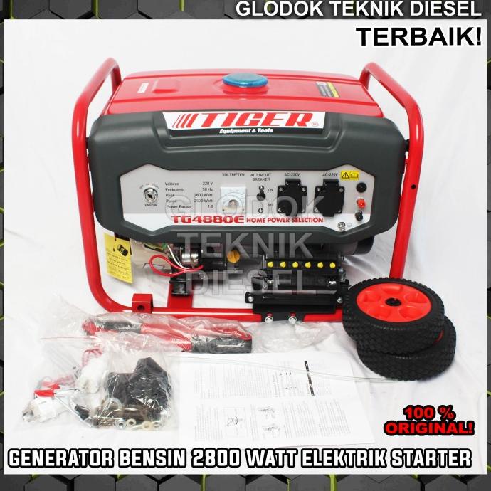 PROMO GENSET BENSIN 3000 WATT GENERATOR LISTRIK 2500 W + ELECTRIC STARTER TERBAIK