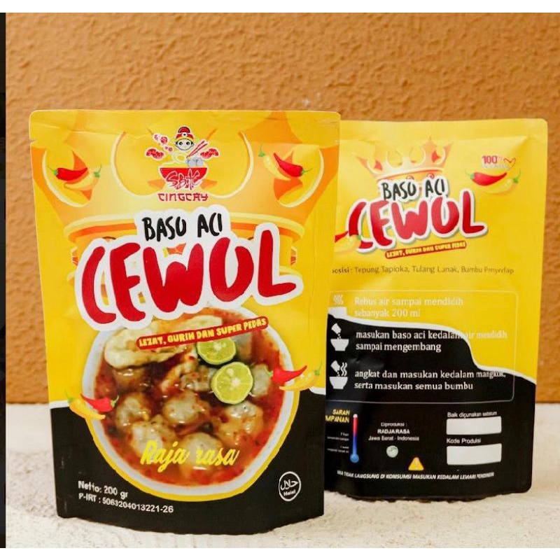 

Bakso Aci urat cewul raja rasa halal bpom