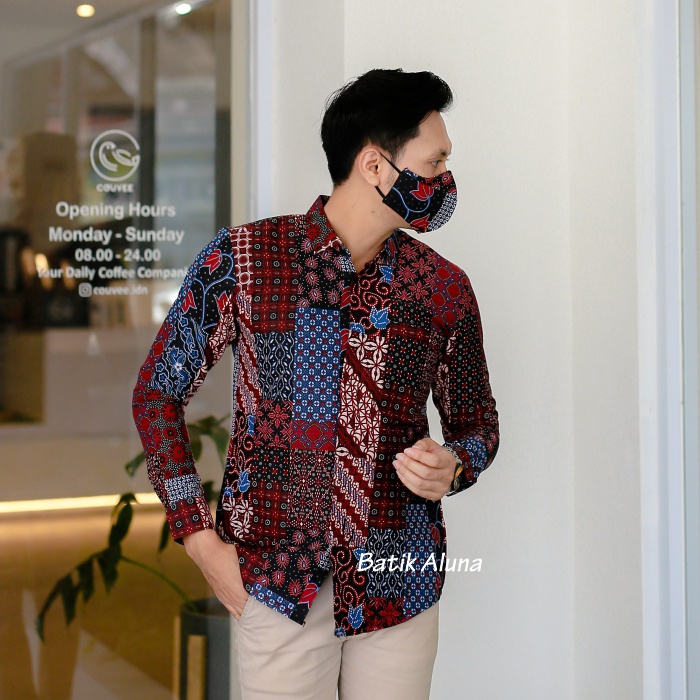 Batik Pria Slimfit Lengan Panjang Premium SBA11