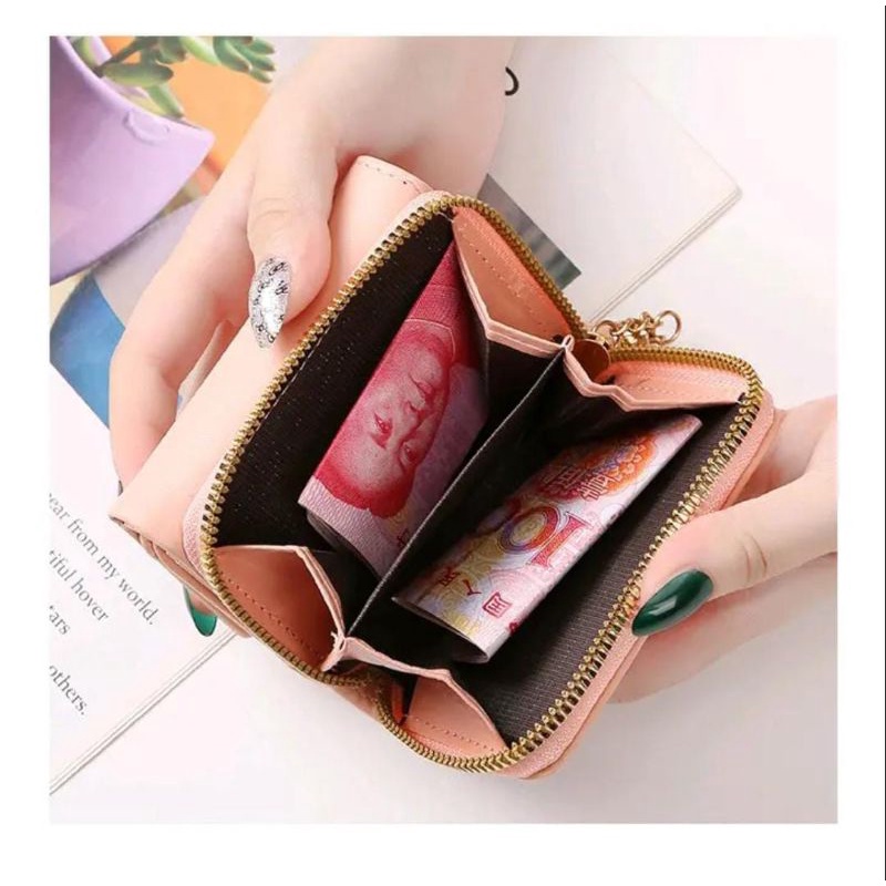 DW-13 Dompet Lipat Relesting Wanita Import love