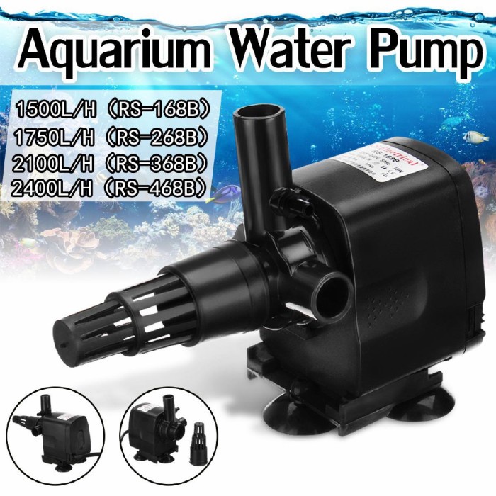 Pompa Air Celup Aquarium Venturi Risheng Hidroponik Head Pump