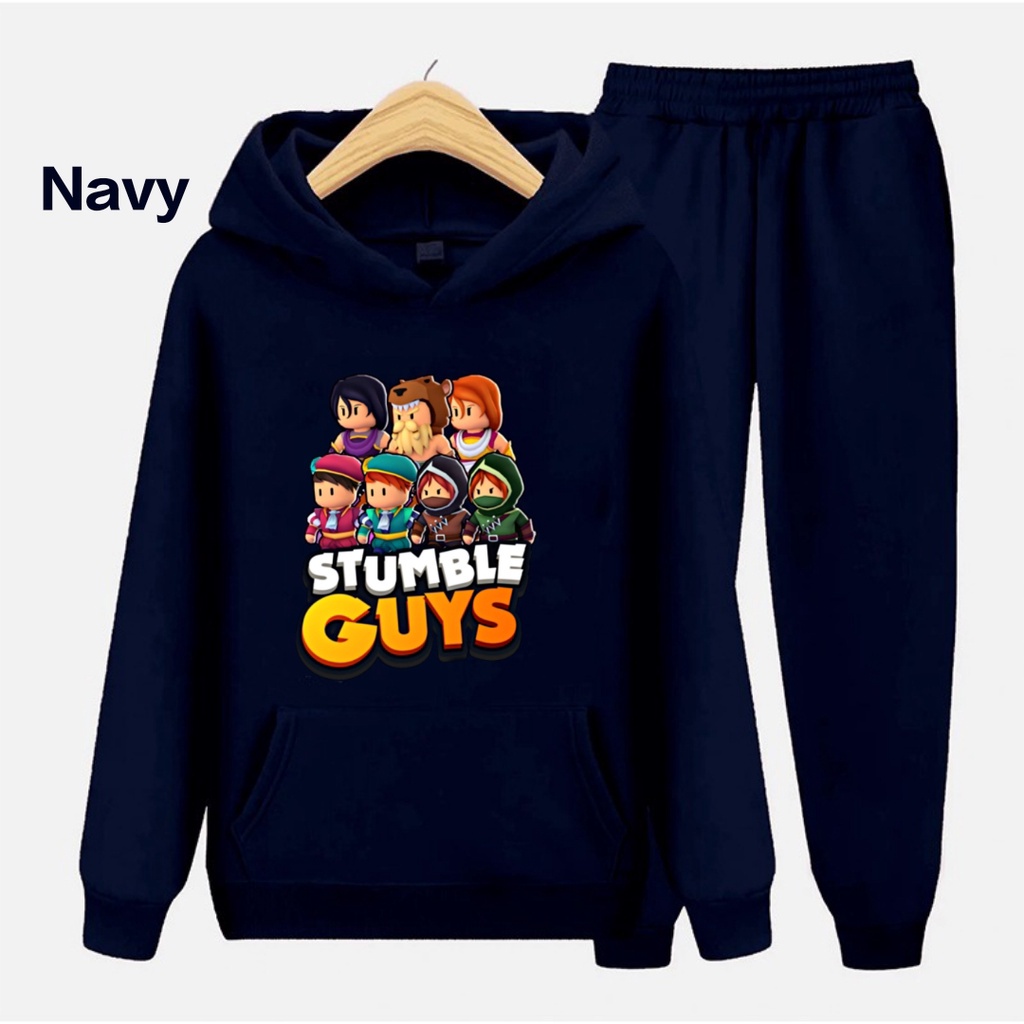 Hzl_outfit Setelan Sweater Hoodie Anak Stumble New Skin/Stumble Guys New Skin Setelan Hoodie Sweater Anak