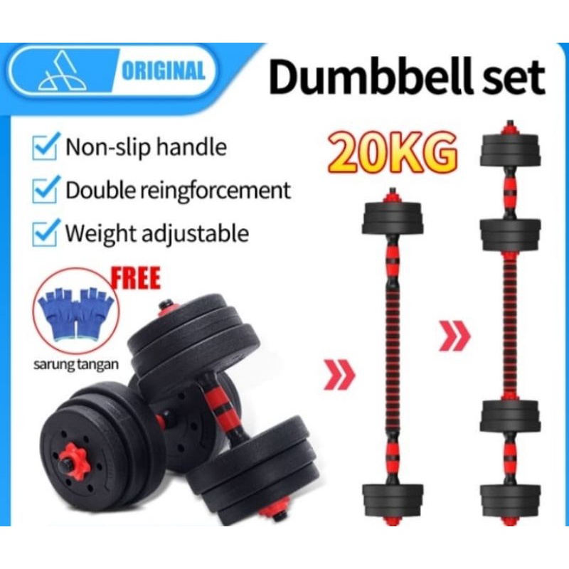promo dumbell set 20kg barbel set 20kg