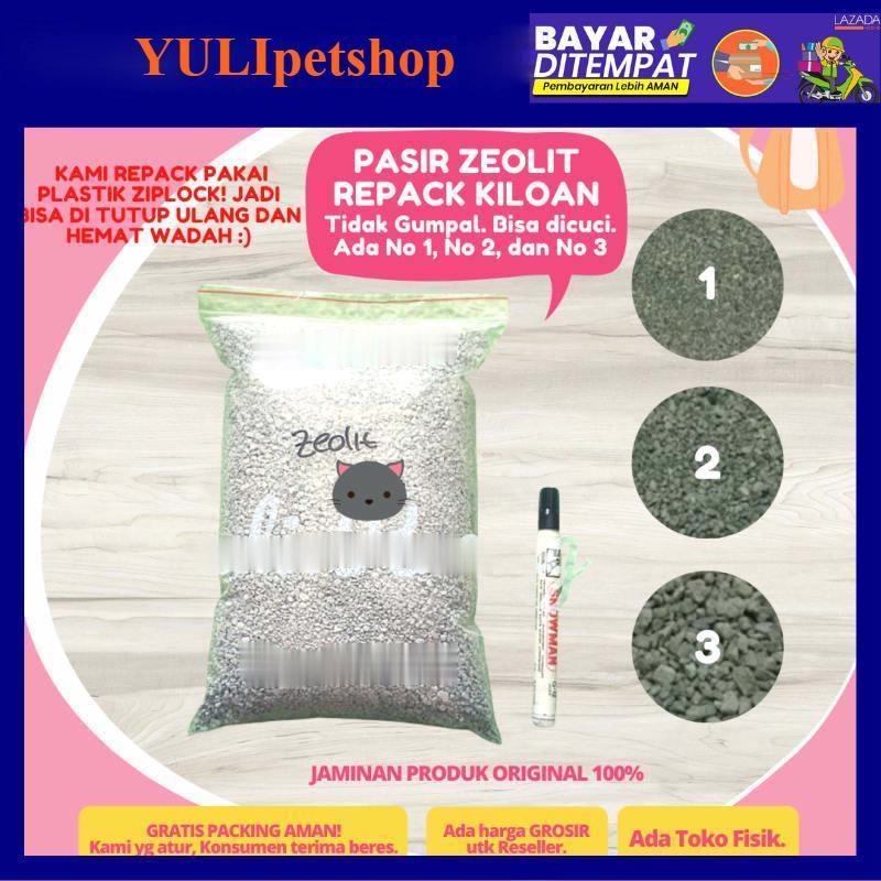 BERKUALITAS Pasir Zeolit Repack - Harga Per 1 Kilogram Kucing Hamster Air Akuarium - sedia pasir kuc