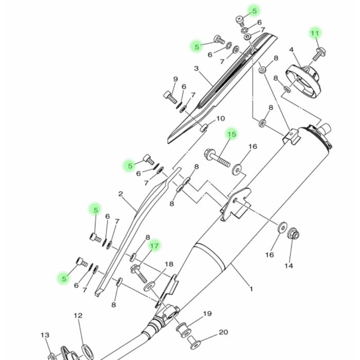 BOLT BAUT TAMENG KNALPOT JUPITER MX NEW 135 ORIGINAL
