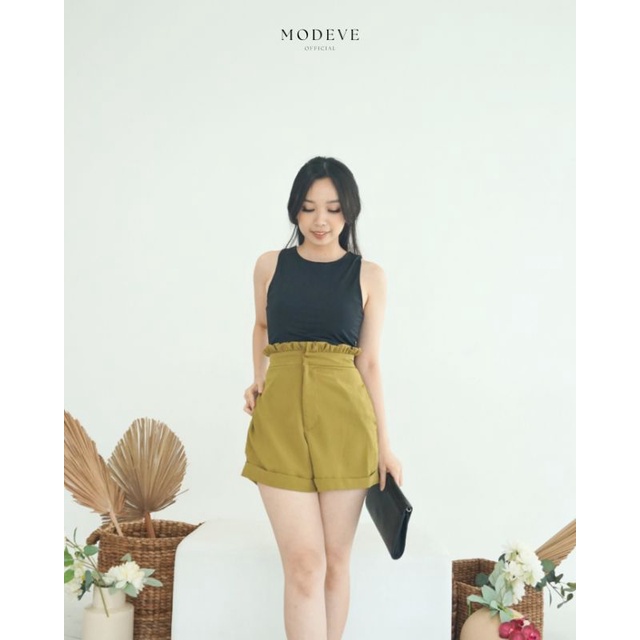 MODEVE - Hanna Shorts [celana pendek wanita, celana pendek kain, celana wanita]
