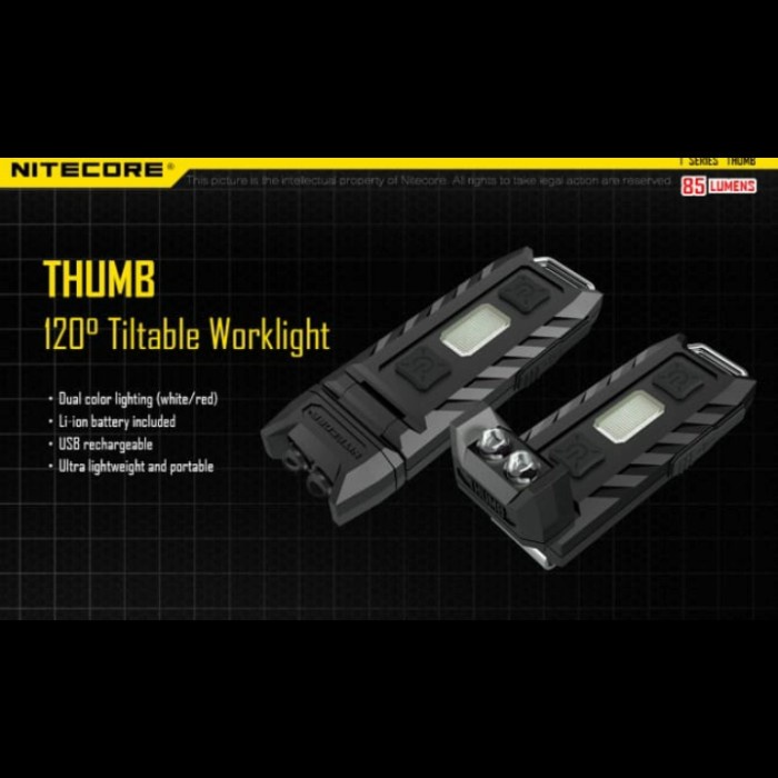 Senter Worklight Nitecore Thumb 85 Lumens