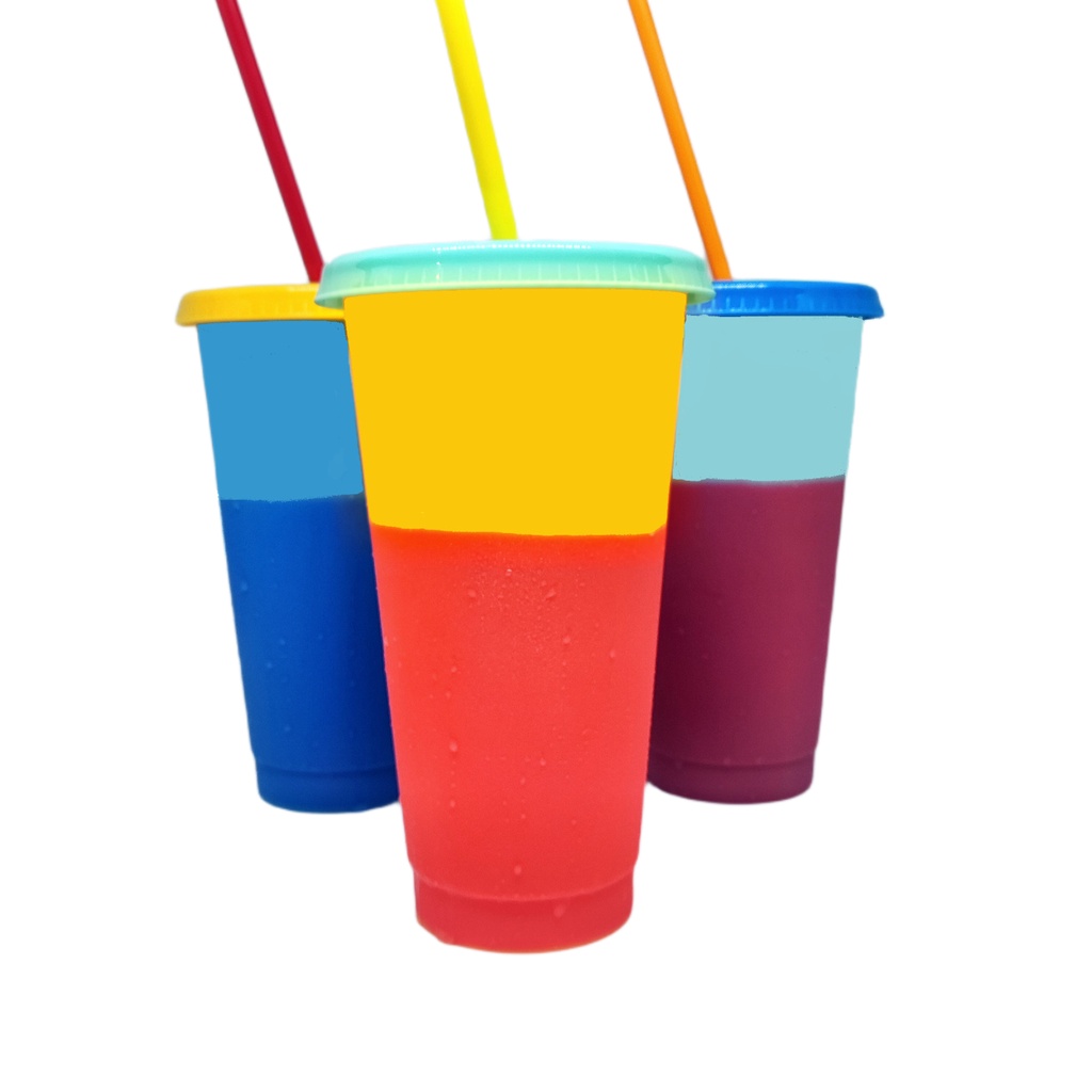 Gelas Tumbler Minum berubah warna BPA Free Tumbler Color Changing  Gelas Berubah Warna ukuran Besar 710 ml Gelas Unik gelas kado unik Star buck Assorted color