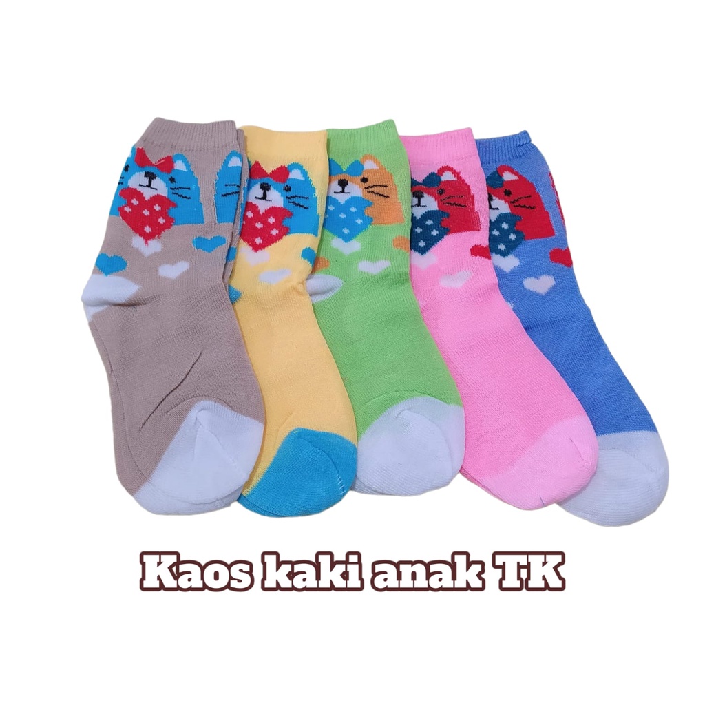 [3 PASANG] Kaos Kaki Anak TK Varian Laki dan perempuan | Kaos Kaki Anak