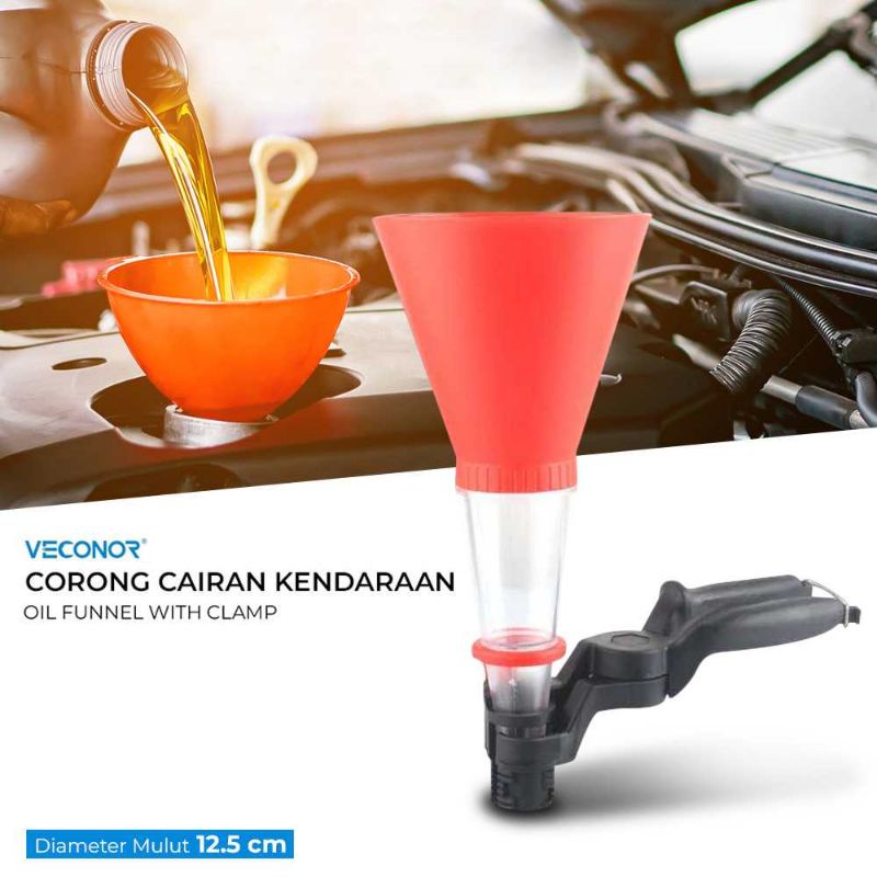 Set Corong Oli Kendaraan Funnel With Clamp - E020089