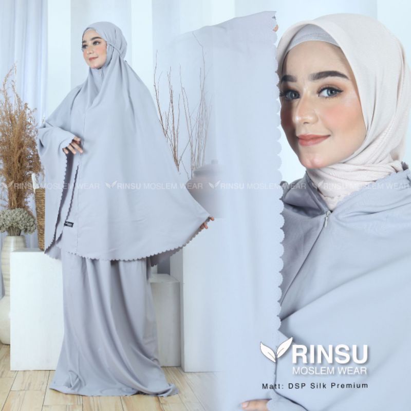 Mukena Dewasa Traveling 2 in1 Laser Cut DSP Silky premium