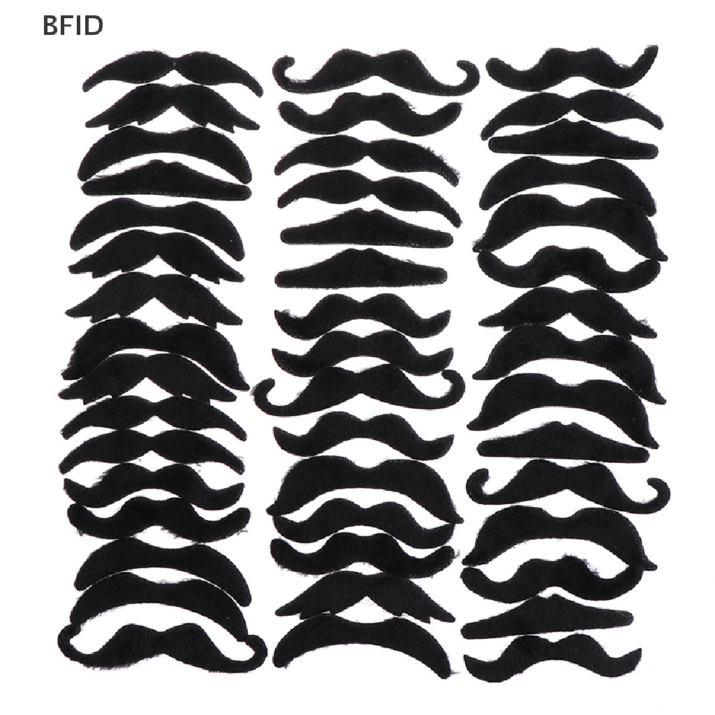 [BFID] 48 Pcs Kostum Kumis Bajak Laut Pesta Halloween Cosplay Jenggot Palsu Perlengkapan Pesta [ID]