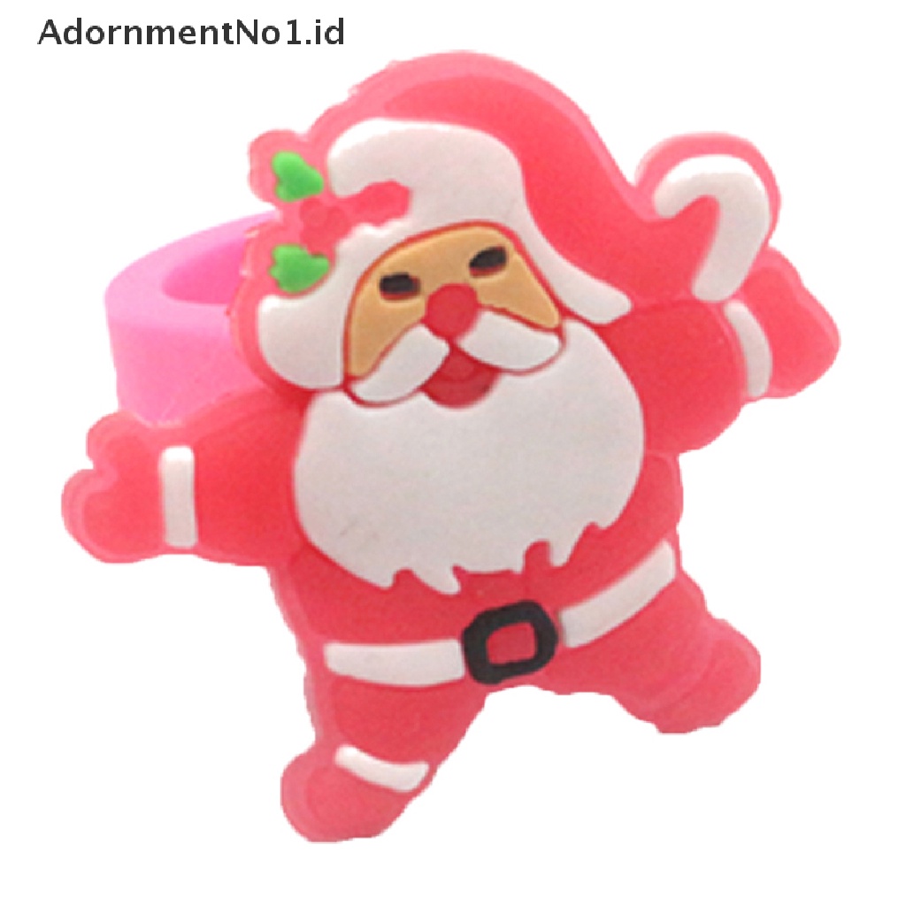 [AdornmentNo1] Menawan Cincin Natal Xmas Santa Claus Snowman Elk Wand Lembut Cincin Plastik Selamat Tahun Baru Mainan Anak Cincin Natal Perlengkapan Pesta [ID]