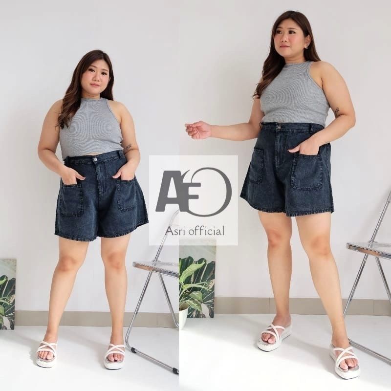 celana pendek hotpants kantong super jumbo muat bb 120kg