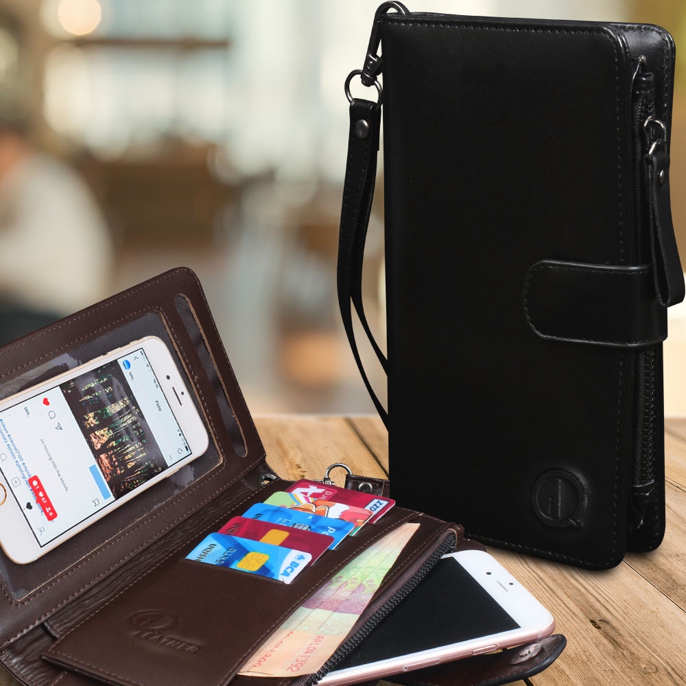 Dompet panjang handbag bally pria wanita Kulit sapi asli Wallet DK06